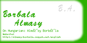 borbala almasy business card
